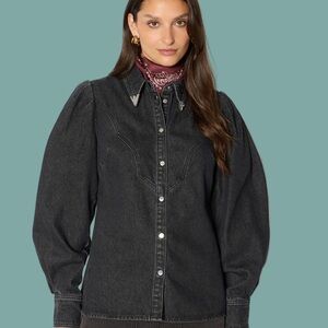 Berenice - Denim Cowboy Detail Shirt